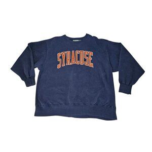 VTG 90s Syracuse University Reverse Weave Crewneck Sweatshirt Size XXXL 3XL Blue
